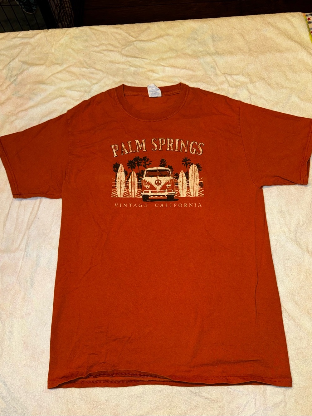 Palm Springs Vintage California Graphic Tee - Rust